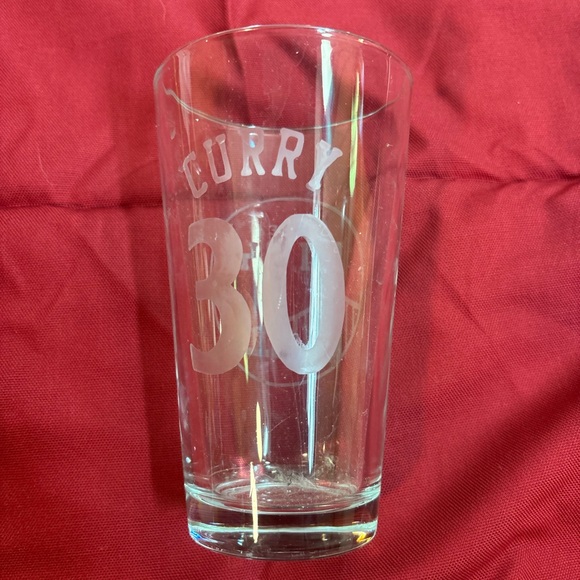 Other - Stephen Curry #30 Golden State Warriors Etched Glass Tumbler